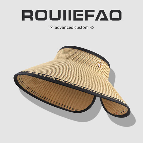 ROUIIEFAO草帽空顶设计大帽檐