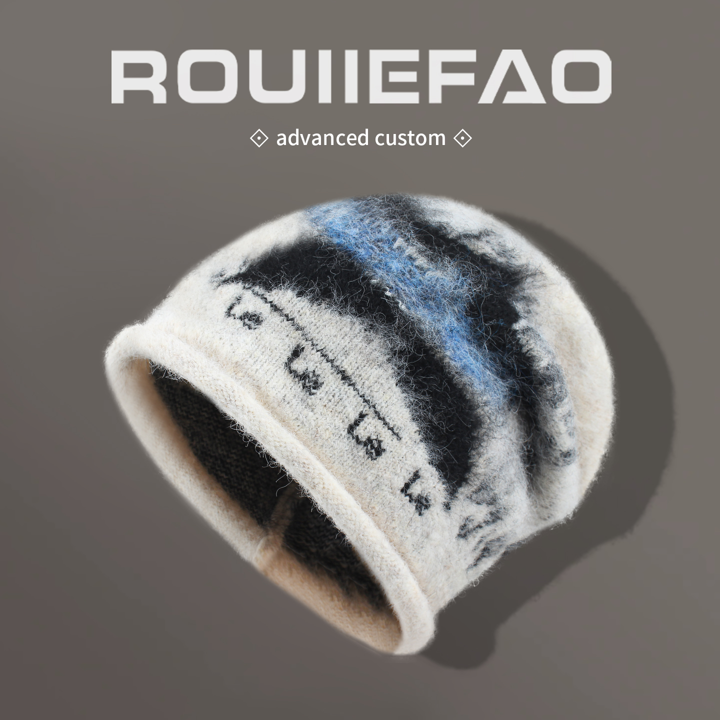 ROUIIEFAO堆堆帽五角星图案