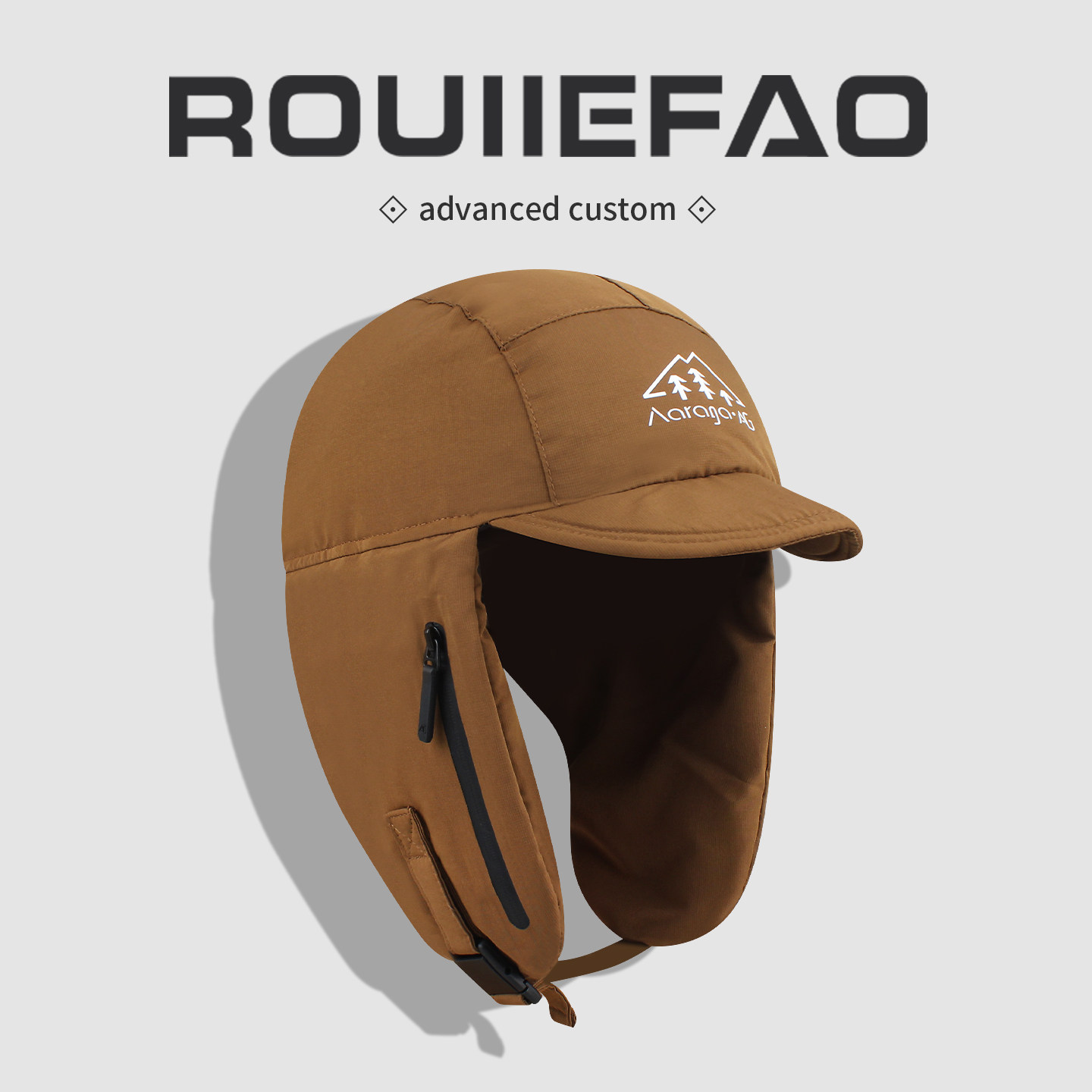 日系轻盈羽绒棉雷锋帽子女冬季加厚保暖护耳帽东北骑行滑雪防寒帽