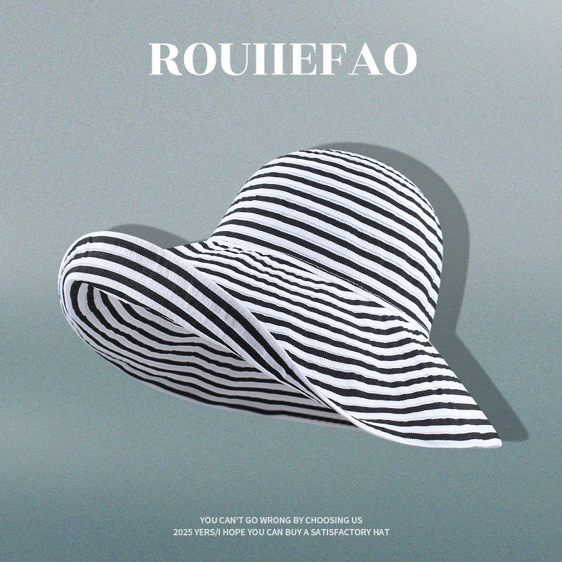 ROUIIEFAO渔夫帽优雅百搭大檐