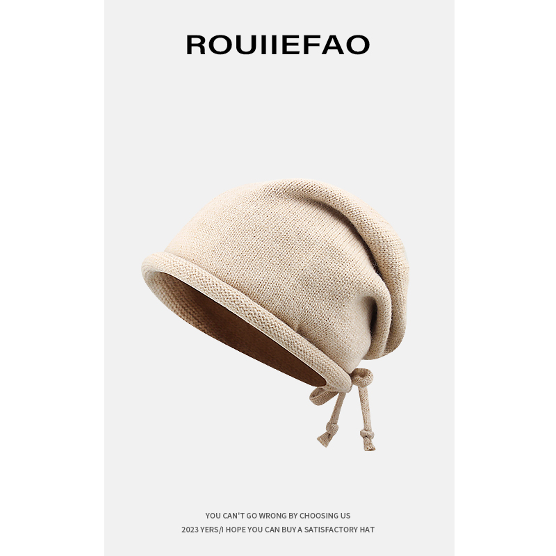 ROUIIEFAO堆堆帽逛街休闲男女冬