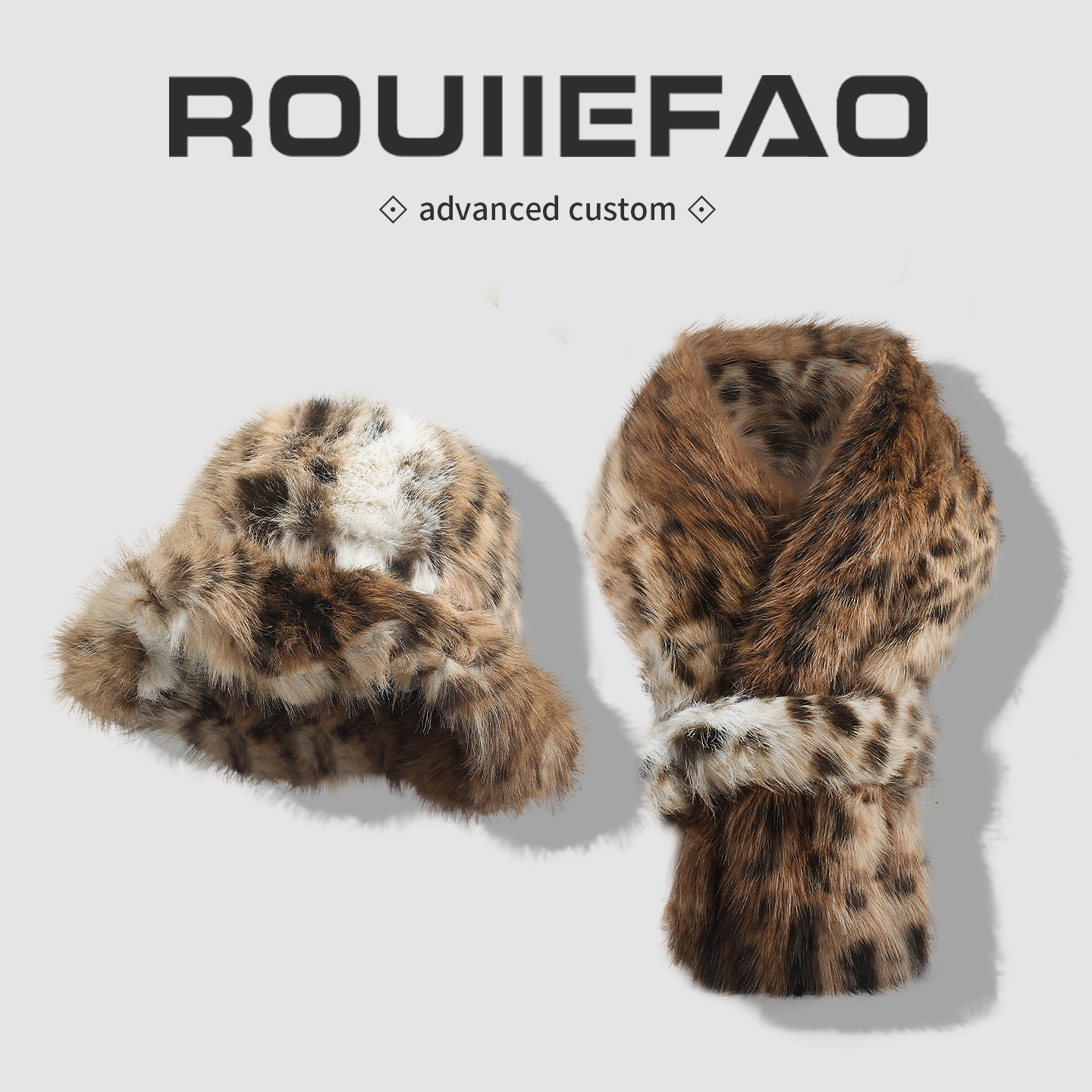 ROUIIEFAO帽子围巾两件套加厚