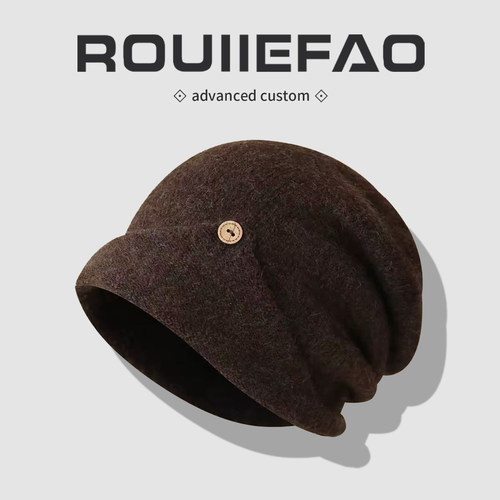 ROUIIEFAO堆堆帽大头围显脸小