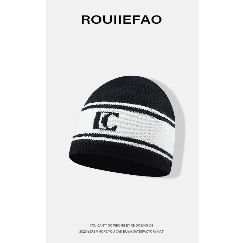 ROUIIEFAO个性时髦小众毛线帽子女冬季保暖显脸小护耳针织帽冷帽,服饰配件/皮带/帽子/围巾,帽子,淘宝优惠券,粉丝福利购,淘宝优惠卷