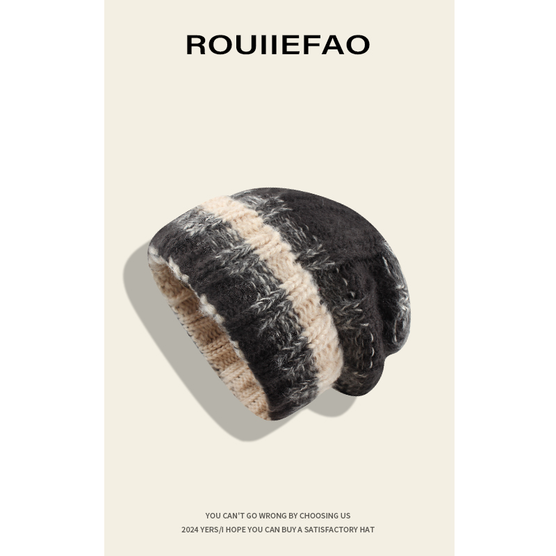 ROUIIEFAO毛线帽户外休闲男女冬