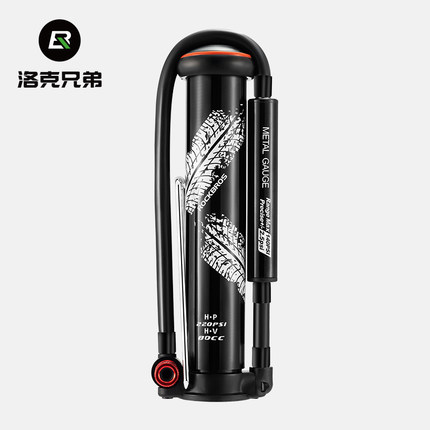 洛克兄弟打气筒自行车迷你便携高压篮球足球家用玩具公路车充气泵