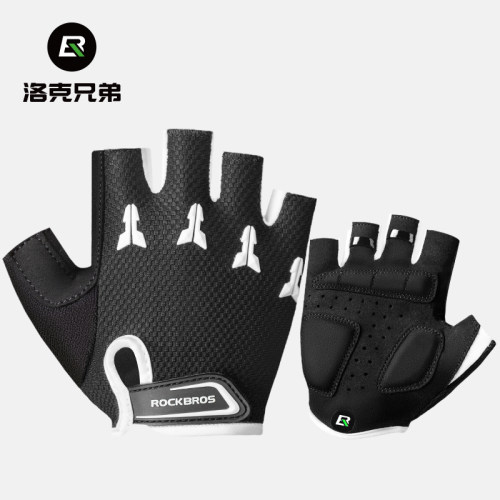 洛克兄弟儿童骑行手套半指夏季