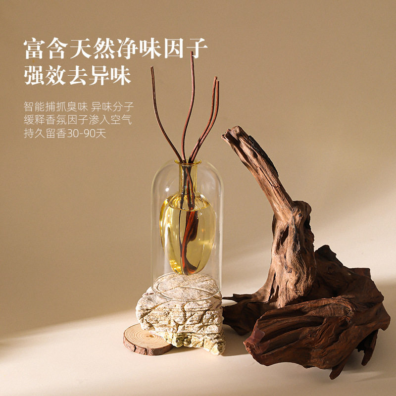 无火藤条香薰扩香器酒店家用简约精致玻璃摆件高级香氛精油扩散器