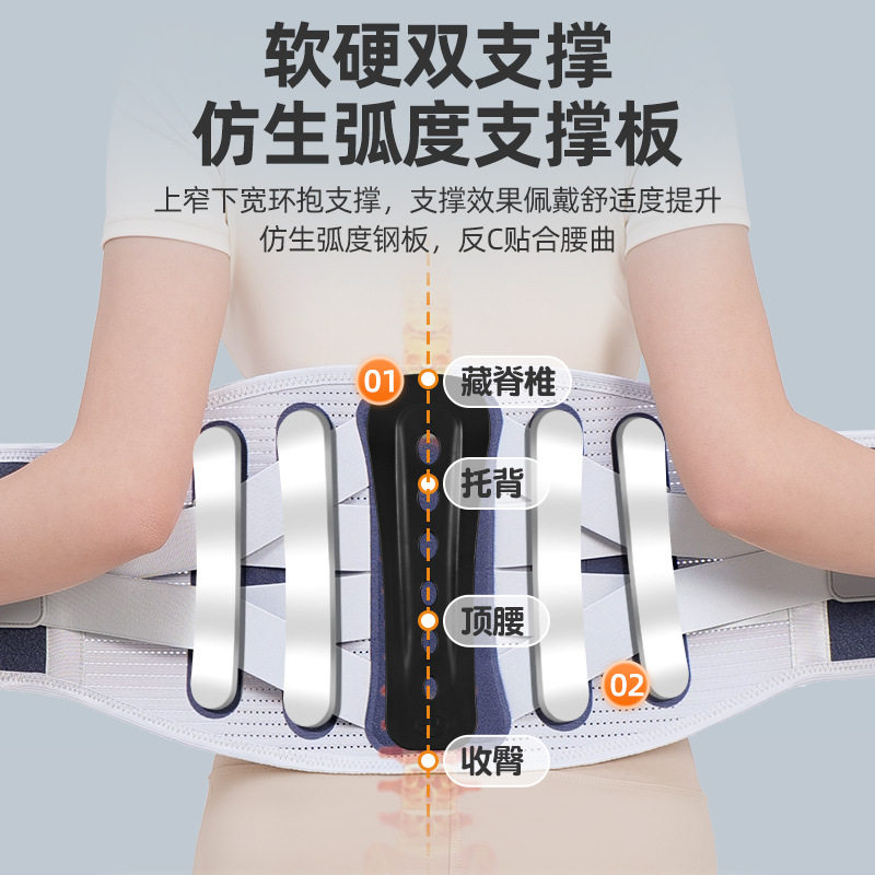 工厂新款透气护腰带钢板支撑腰椎间盘劳损突出腰间保暖收腹护腰带