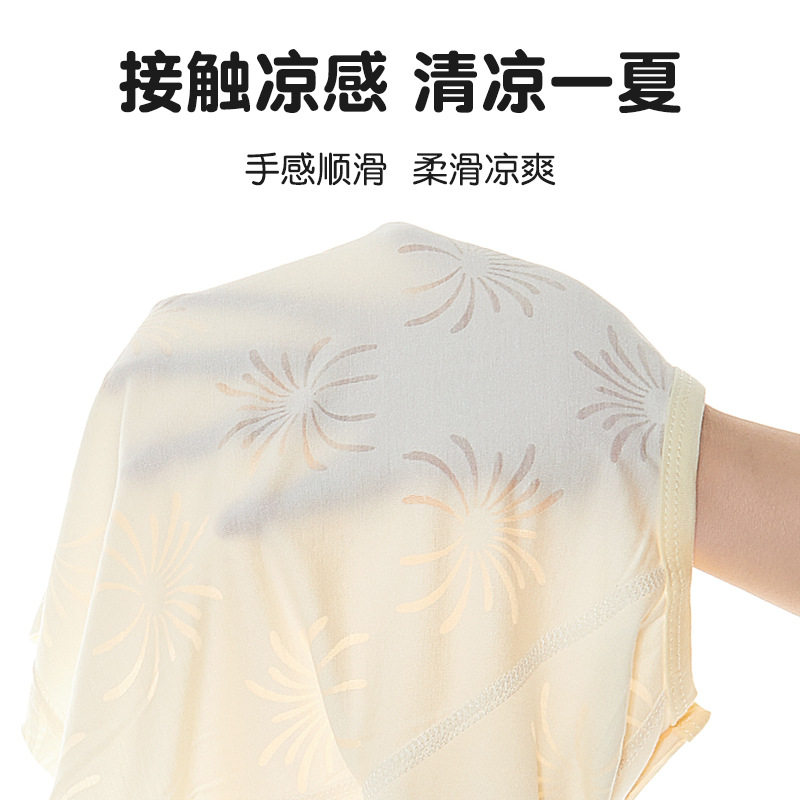 婴儿夏天睡衣套装烧花分体大屁屁裤薄款空调服长袖宝宝夏装