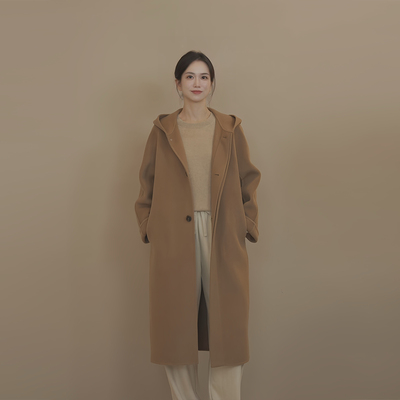 山羊绒混纺亲肤保暖显瘦毛呢大衣