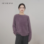 阿尔巴斯100山羊绒柔光舒适亲肤圆领休闲软糯针织衫 小禾 依赖