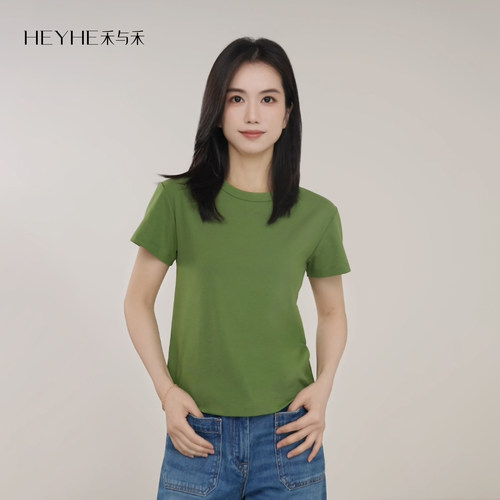 小禾精选【珍珠T】MIU系进口匹马棉珍珠养肤短袖t恤女2026新款