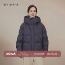 鹅绒羽绒服 95白鹅绒高密防风极简高蓬锁温泡芙短款 小禾 紫葡萄