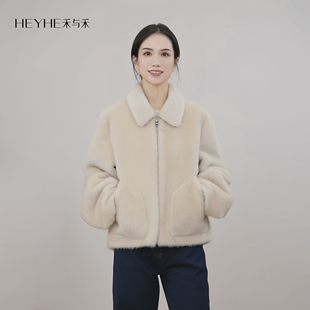 小禾 高定澳洲100绵羊毛直毛工艺亲肤保暖舒适皮草外套 白羊座