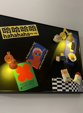 电表箱装饰画冰箱贴创意字母黑板画磁性液压上掀开电源总开关遮丑