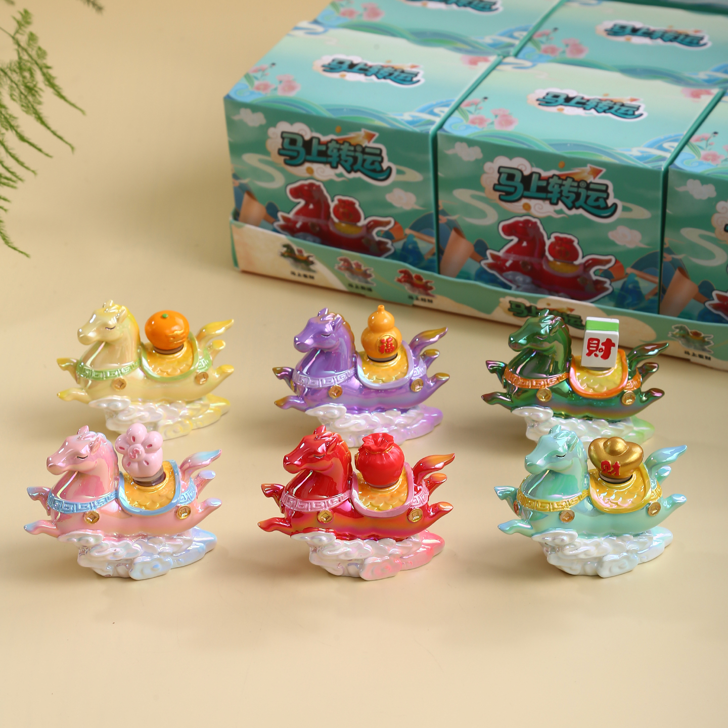 洛阳文创纪念品唐三彩马摆件盲盒