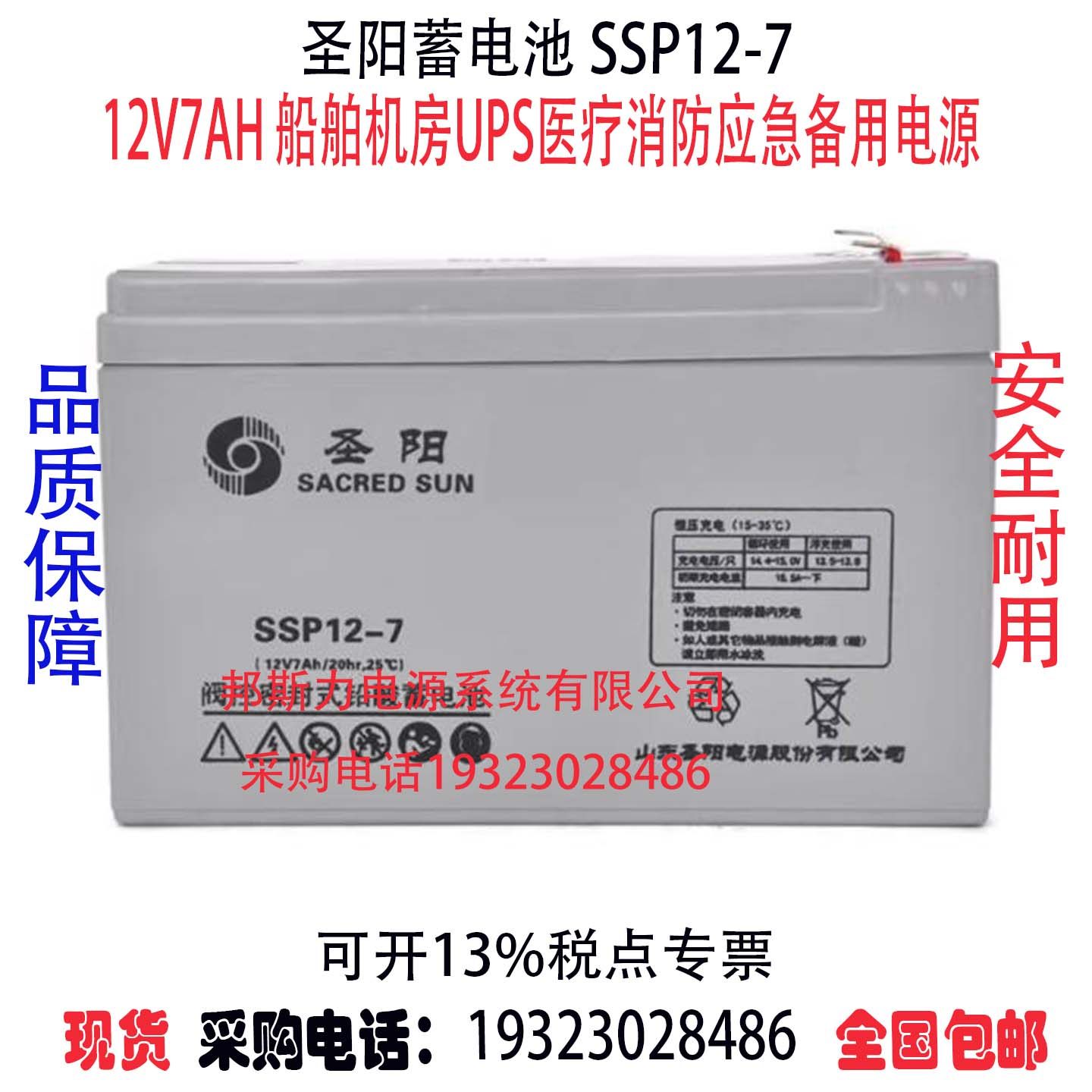 圣阳铅酸蓄电池机房UPS