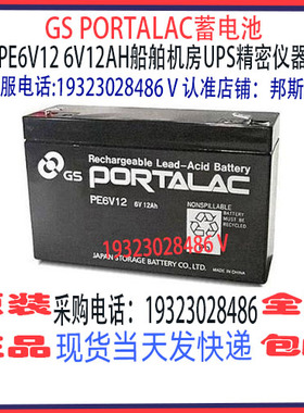 GS PORTALAC蓄电池PE6V12 6V12AH免维护 机房消防精密仪器医疗