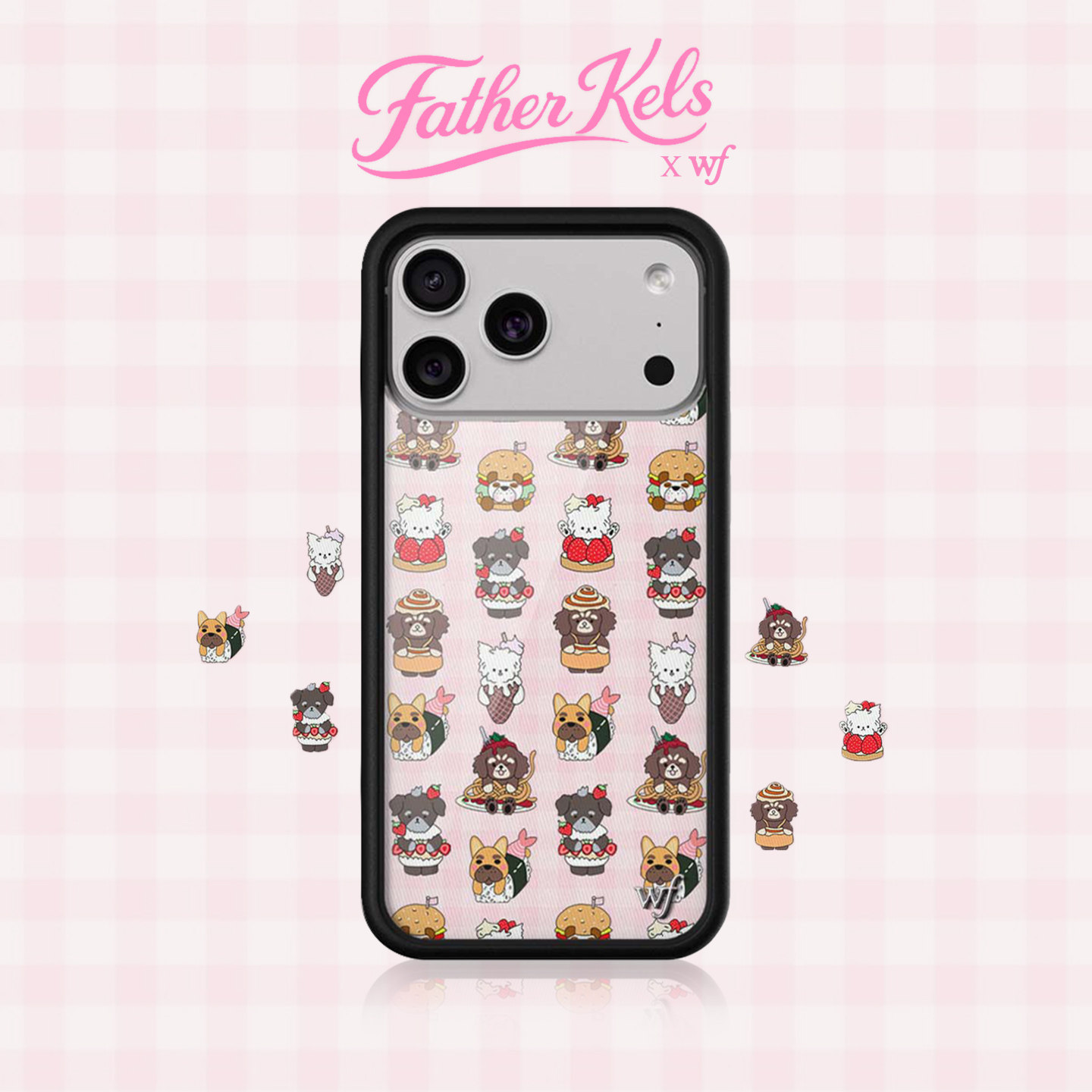 Father Kels x Wildflower 联名手机壳适用苹果iPhone17/16/15/Pro/Max硬壳全包防摔保护套个性时尚wf - 实物图