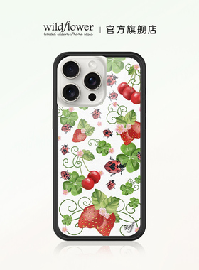 Wildflower虫子和浆果手机壳Bugs n' Berries适用苹果iPhone15/14/13/Pro/Max硬壳全包防摔保护套欧美时尚wf