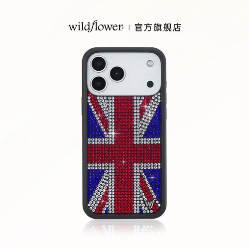 Wildflower闪钻英伦之心手机壳