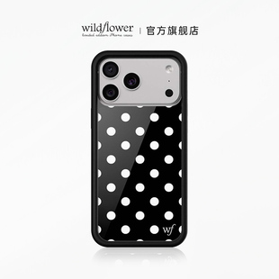 Pro Air硬壳全包保护套硅胶防摔wf复古 Wildflower黑色波点手机壳Polka Max Dot适用苹果iPhone17