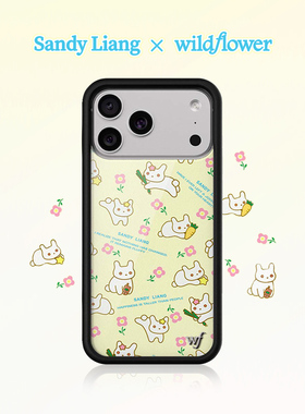 Sandy Liang x Wildflower联名手机壳适用苹果iPhone17/16/15/14/Pro/Max硬壳全包防摔保护套时尚wf小兔贴纸
