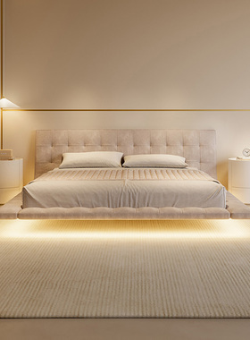 悬浮床2025年新款侘寂中古风科技布意式复古拉扣poliform设计师款