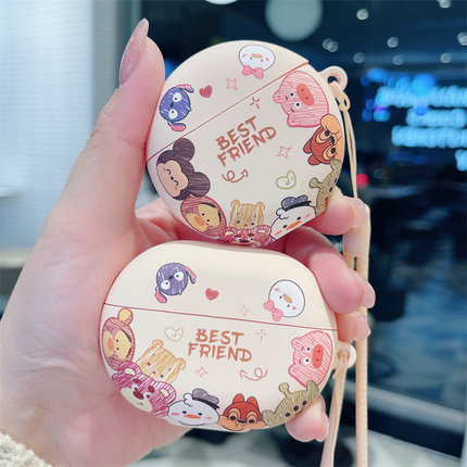 围观草莓熊耳机套适用华为freebuds6保护套freebuds5i耳机壳软壳freebuds4/4e盒硅胶freebudsse2防摔budspro3