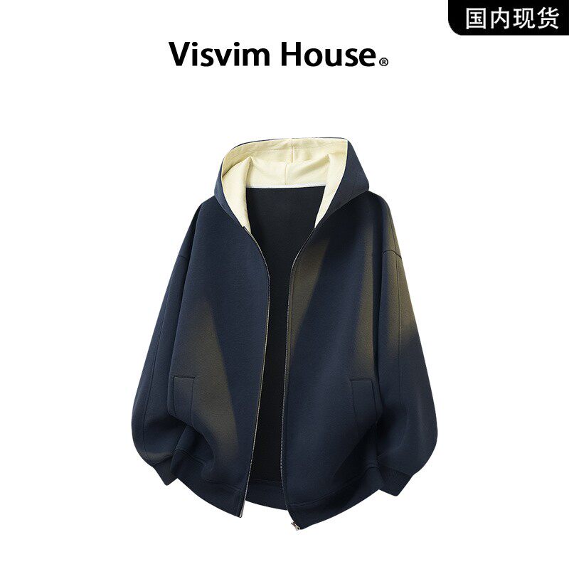 品牌现货撤柜】VISVIM WINGS春秋新款开衫连帽情侣卫衣外套潮男士