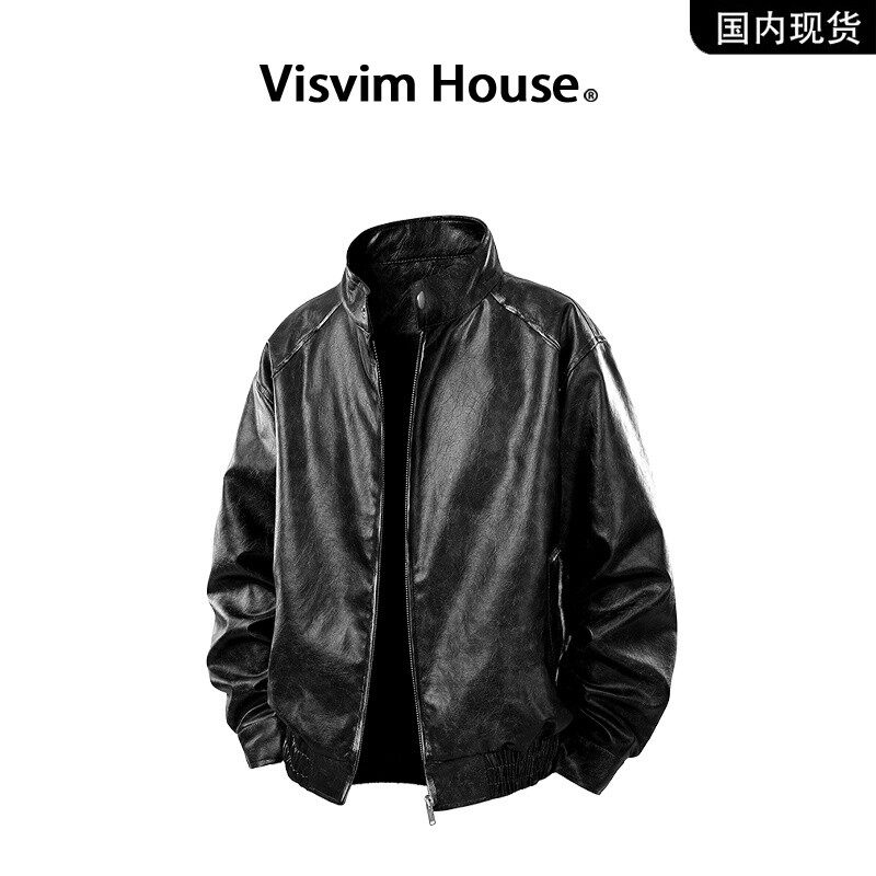品牌现货撤柜】VISVIM WINGS春秋季痞帅宽松机车皮衣夹克外套男士