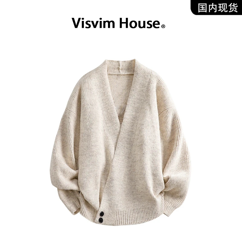 【品牌现货撤柜】VISVIM WINGS春秋季针织衫慵懒老钱风开衫毛衣男