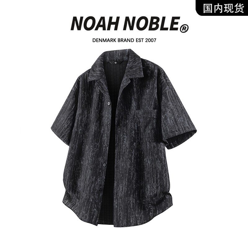香港潮牌官方店】NOAH NOBLE大码男装夏季潮流时尚衬衫短袖衬衣潮