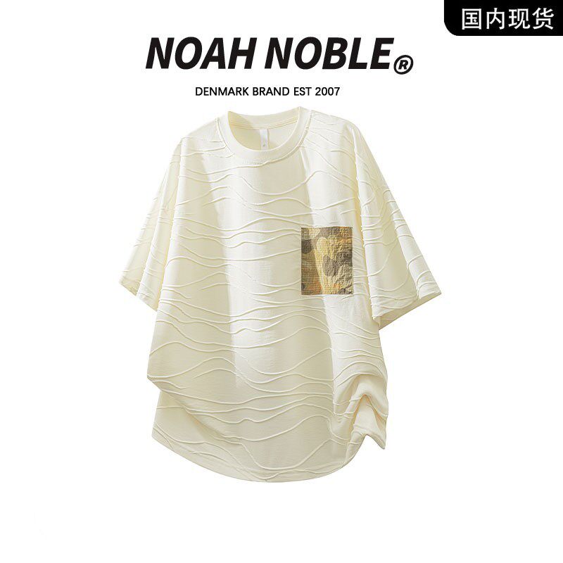 香港潮牌官方店】NOAH NOBLE 大码男装夏季美式印花宽松短袖T恤男