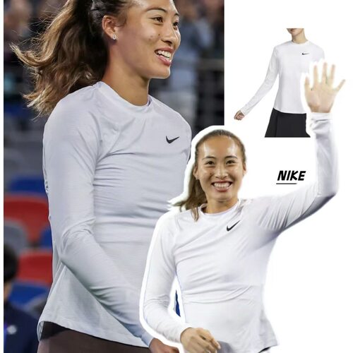 郑钦文同款Nike耐克女子防晒速干薄款长袖跑步训练网球高尔夫上衣