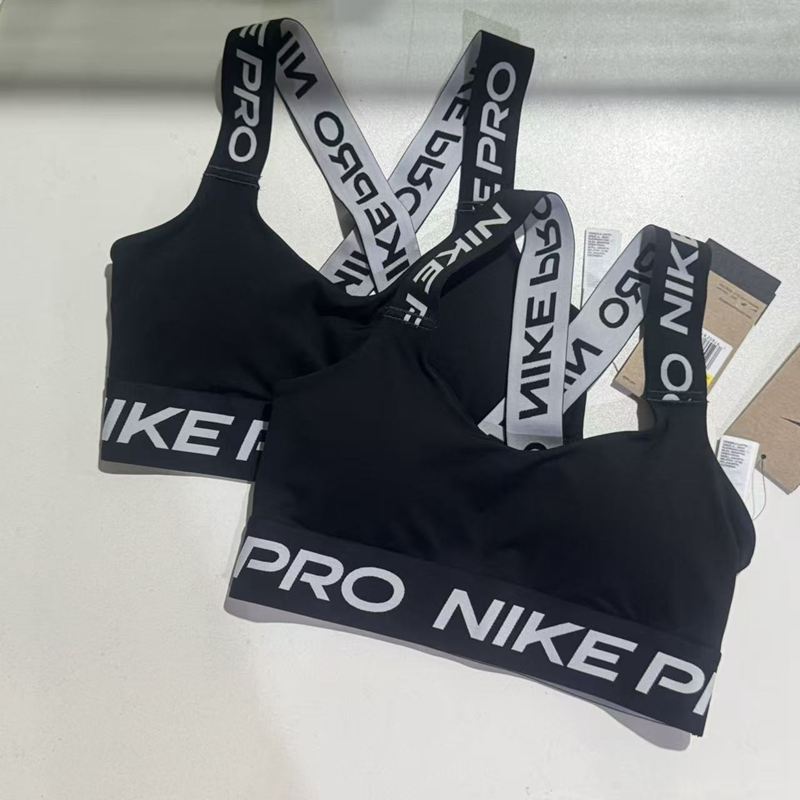 Nike 耐克运动内衣女字母肩带内衣背心式运动软支撑可外穿文胸