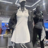 Nike耐克女子网球连衣裙舒适透气简约速干运动休闲无袖 连衣裙换季