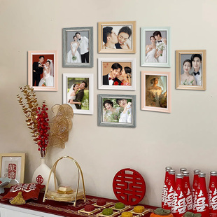 照片墙高级感客厅照片墙diy装饰照片墙组合相框照片打印走廊过道