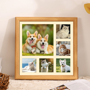 宠物纪念相框宠物照片相框六宫格相框摆台加洗照片打印冲洗加相框