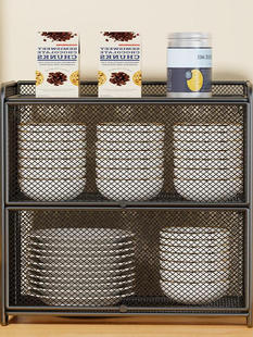 厨房置物架多层放碗碟的收纳架子多功能沥水置物架台式碗柜免安装