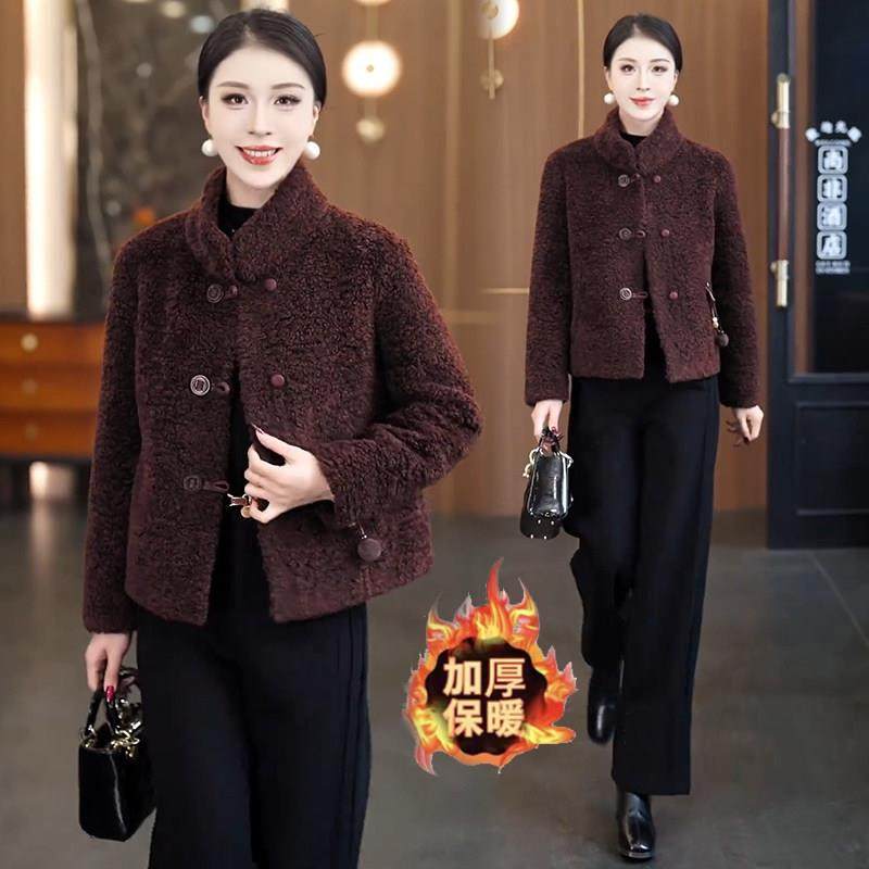 时尚加厚羊羔毛短款外套女2025冬季新款洋气皮毛一体保暖毛呢上衣,女装/女士精品,毛呢外套,淘宝优惠券,粉丝福利购,淘宝优惠卷