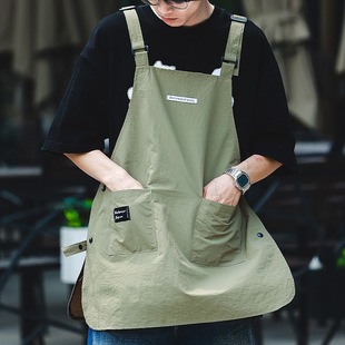 防水围裙家用厨房男女园艺画画咖啡餐饮罩衣定制logo理发师工作服