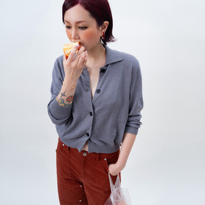 Link Exchange小翻领七分袖短款针织衫_夏日防晒空调服