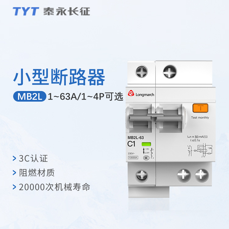 TYT泰永长征MB2L-63C断路器空开