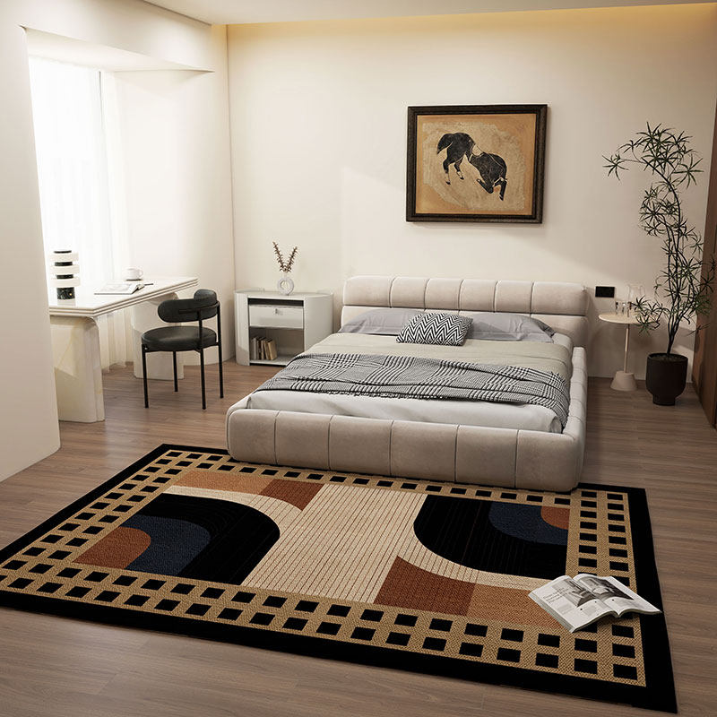 复古卧室地垫床边毯客厅茶几垫房间床边地毯耐脏防滑床边垫易打理