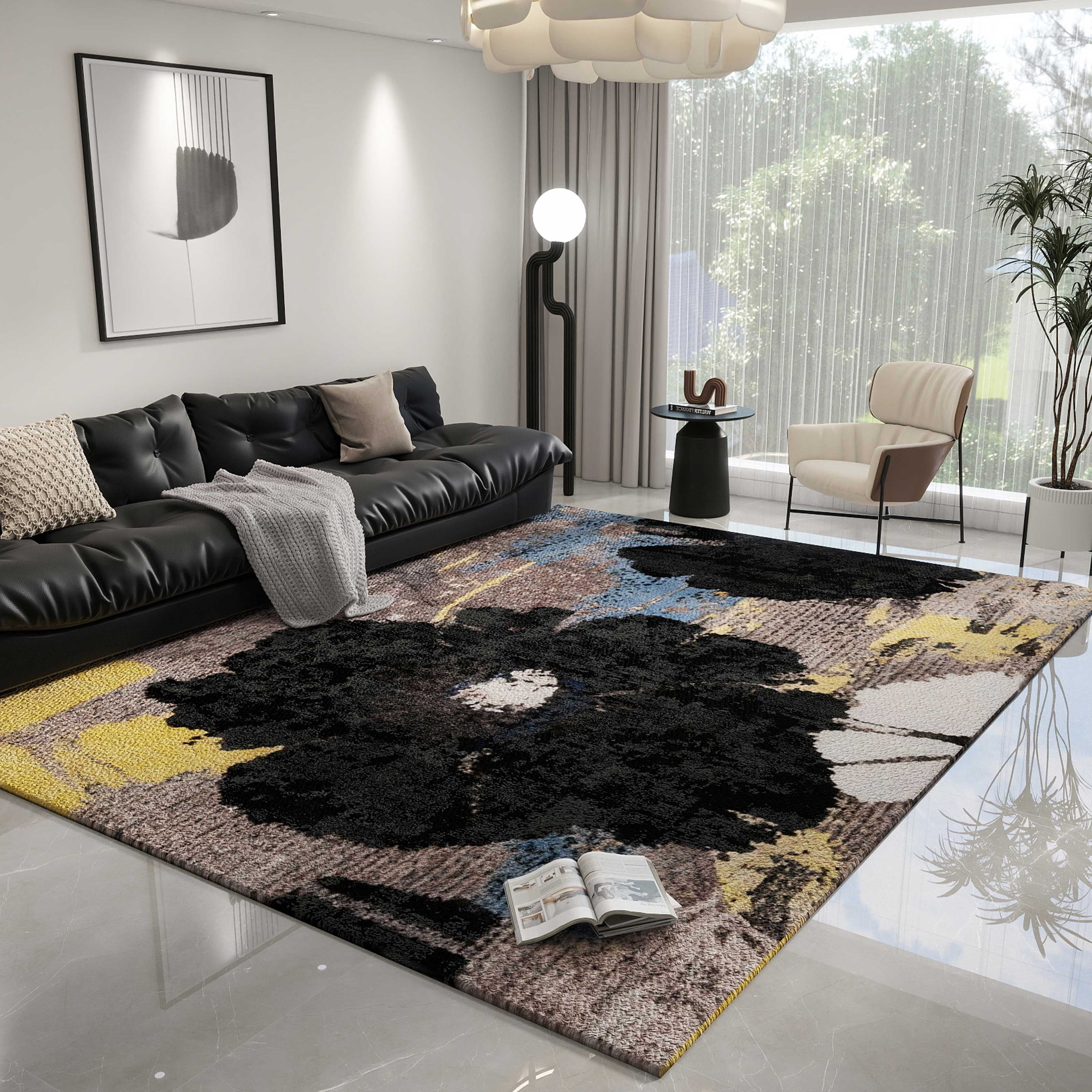 客厅地毯防滑无甲醛现代简约