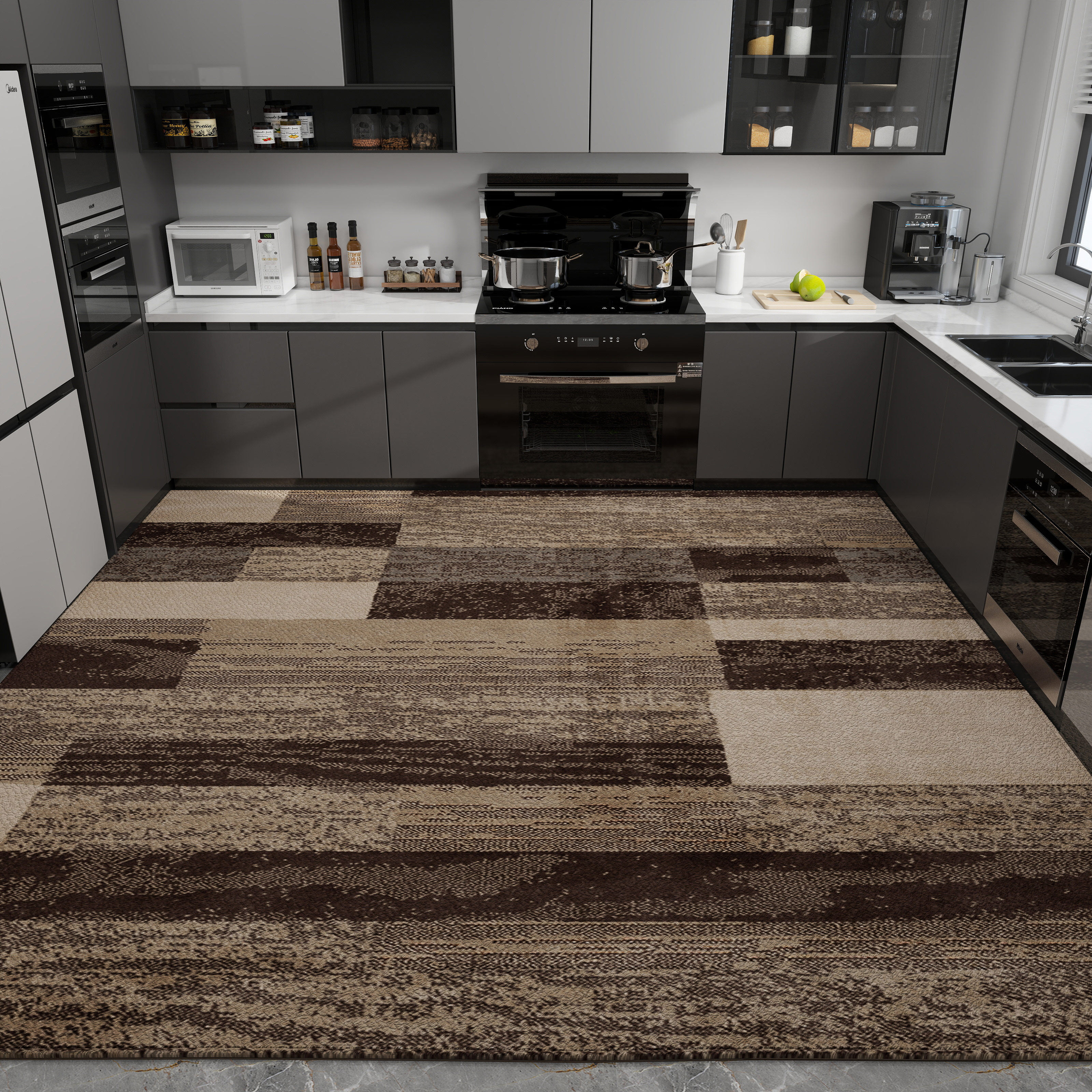 新款厨房地垫防滑用专用吸水脚垫满铺耐脏新款门口地毯全铺免洗,居家布艺,厨房地垫,淘宝优惠券,粉丝福利购,淘宝优惠卷