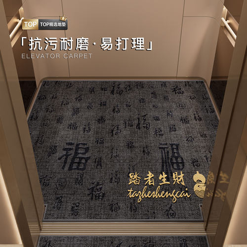 中式电梯轿厢入户防滑耐脏地垫