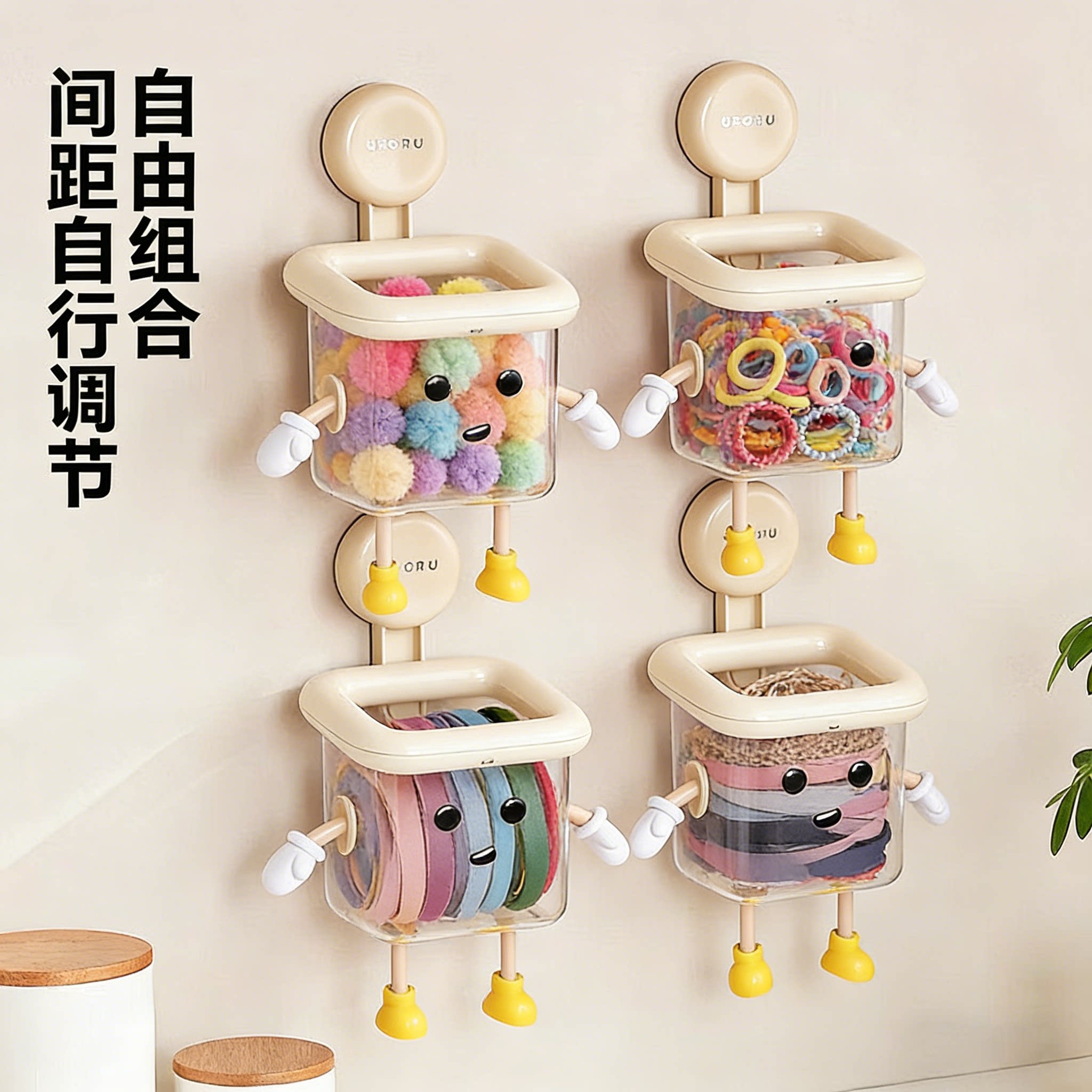 儿童发饰收纳盒壁挂大容量宝宝发圈皮筋发夹头绳挂墙女童首饰品盒